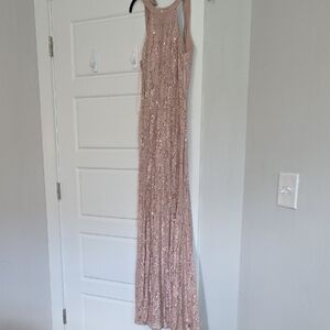 Nightway Blush Pink Sequin Dress